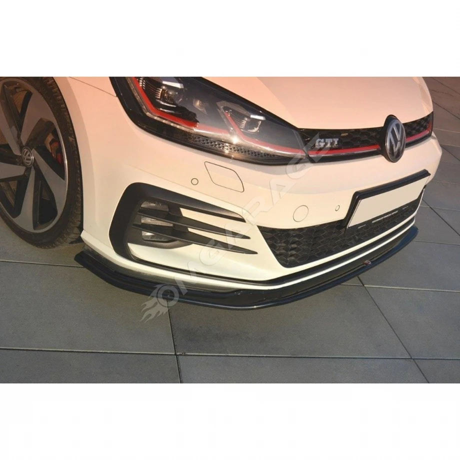 Vw Golf 7.5 Gtı Tampon Max Design Ön Lip Piona Black 2017 2018 2019 2020 2021 Uyumlu