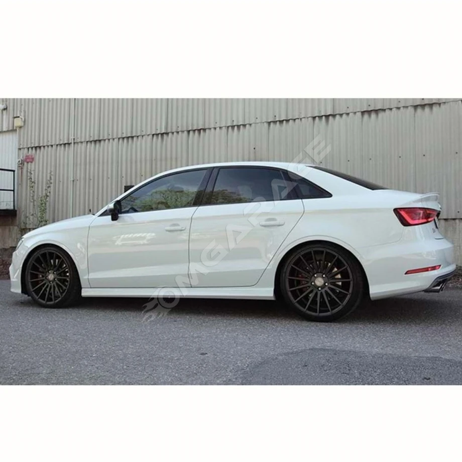 Audi A3 8v Sedan S3 Stil Marşpiyel Seti Mat Siyah Plastik 2012 2013 2014 2015 2016 2017 2018 2019