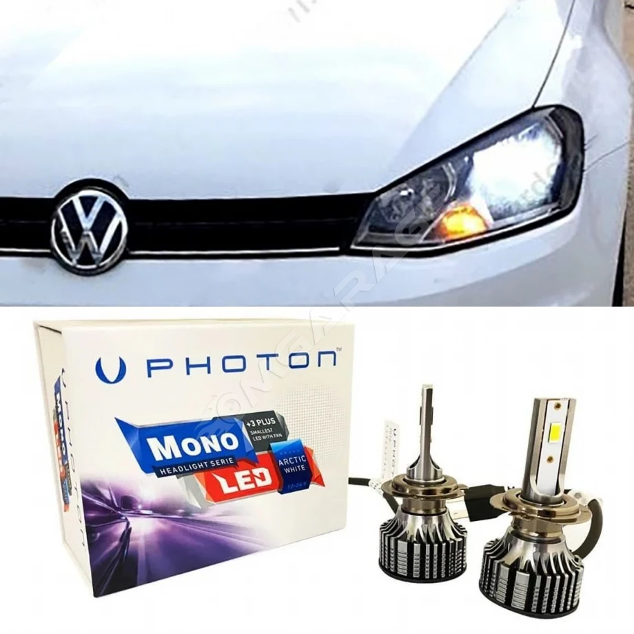 Vw Golf 7.5 Led Xenon Kısa Far Ampulü H7 Mono Yeni Seri Beyaz 2017-2019