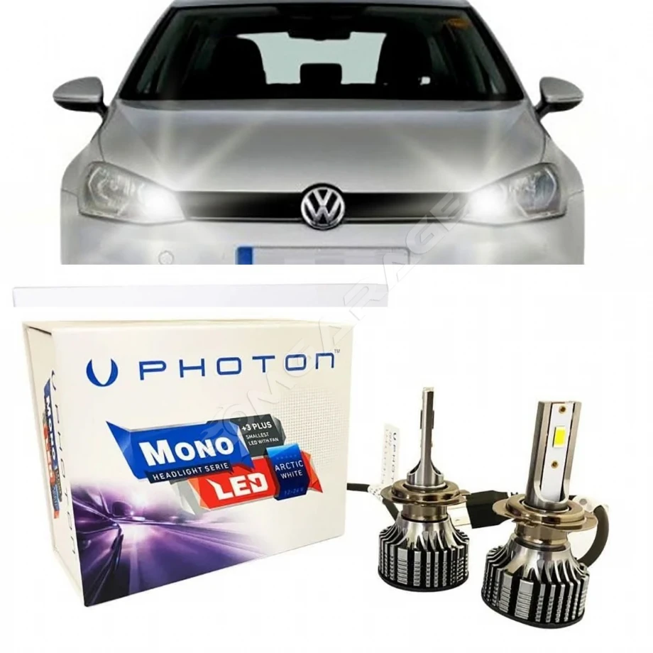 Vw Golf 7.5 Led Xenon Uzun Far Ampulü H9 Mono Yeni Seri Beyaz 2017-2019