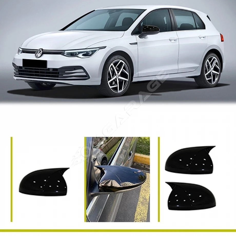 Vw Golf 8 Batman Yarasa Ayna Kapağı Piona Black 2020 2021 2022 Uyumlu