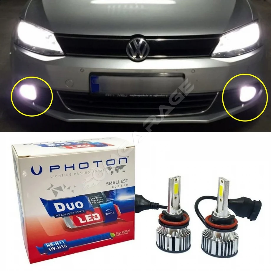 Vw Jetta Mk6 Led Xenon Sis Farı Ampulü HB4 Duo Yeni Seri Beyaz 2010-2018 Uyumlu