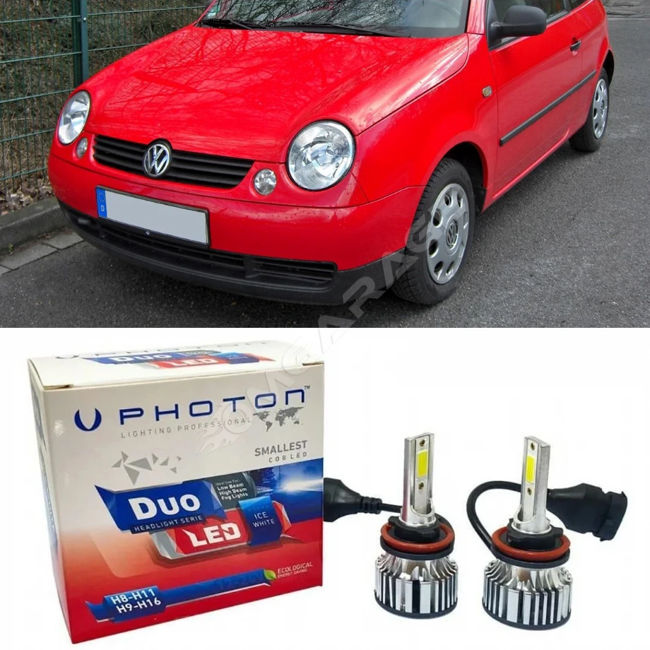 Vw Lupo Led Xenon Uzun + Kısa Far Ampulü H4 Duo Yeni Seri Beyaz Uyumlu