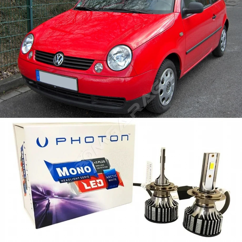 Vw Lupo Led Xenon Uzun+Kısa Far Ampulü H4 Mono Yeni Seri Beyaz