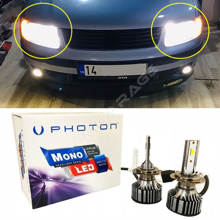 Vw Passat B5 Led Xenon Uzun Far Ampulü H1 Mono Yeni Seri Beyaz 1997-2001