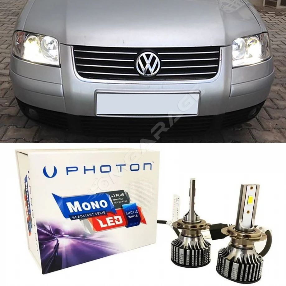 Vw Passat B5.5 Led Xenon Kısa Far Ampulü H7 Mono Yeni Seri Beyaz 2000-2005