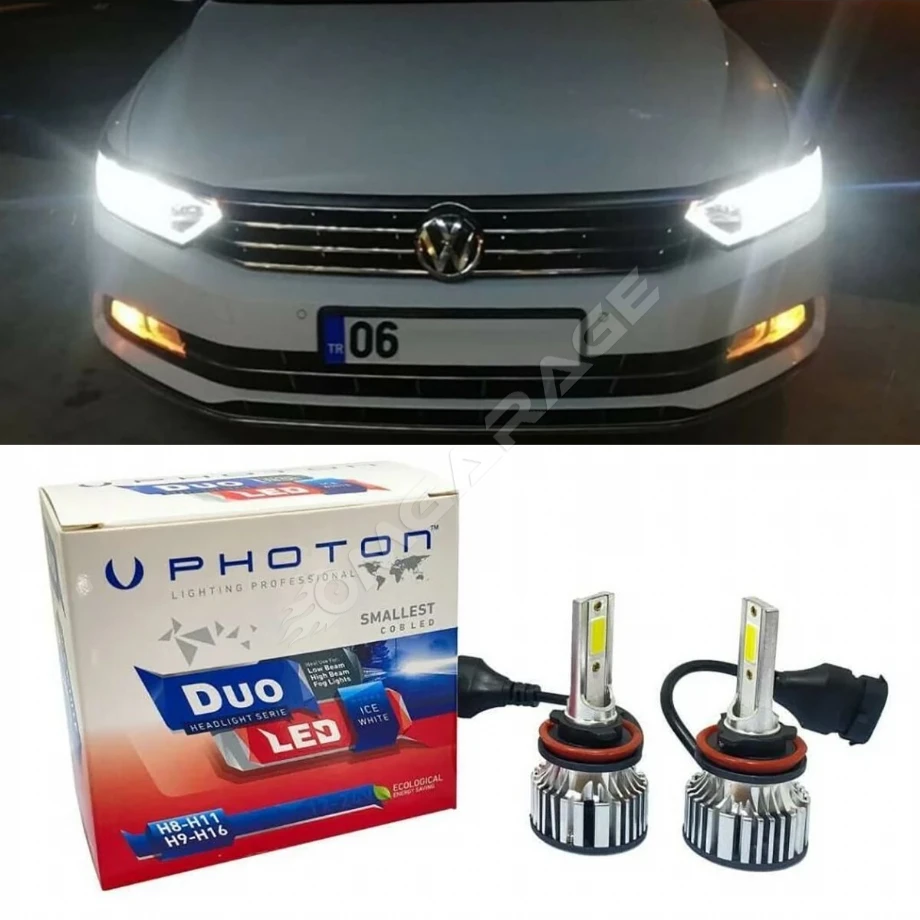 Vw Passat B8 Led Xenon Kısa Far Ampulü H7 Duo Yeni Seri Beyaz