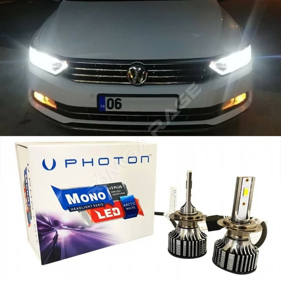Vw Passat B8 Led Xenon Kısa Far Ampulü H7 Mono Yeni Seri Beyaz