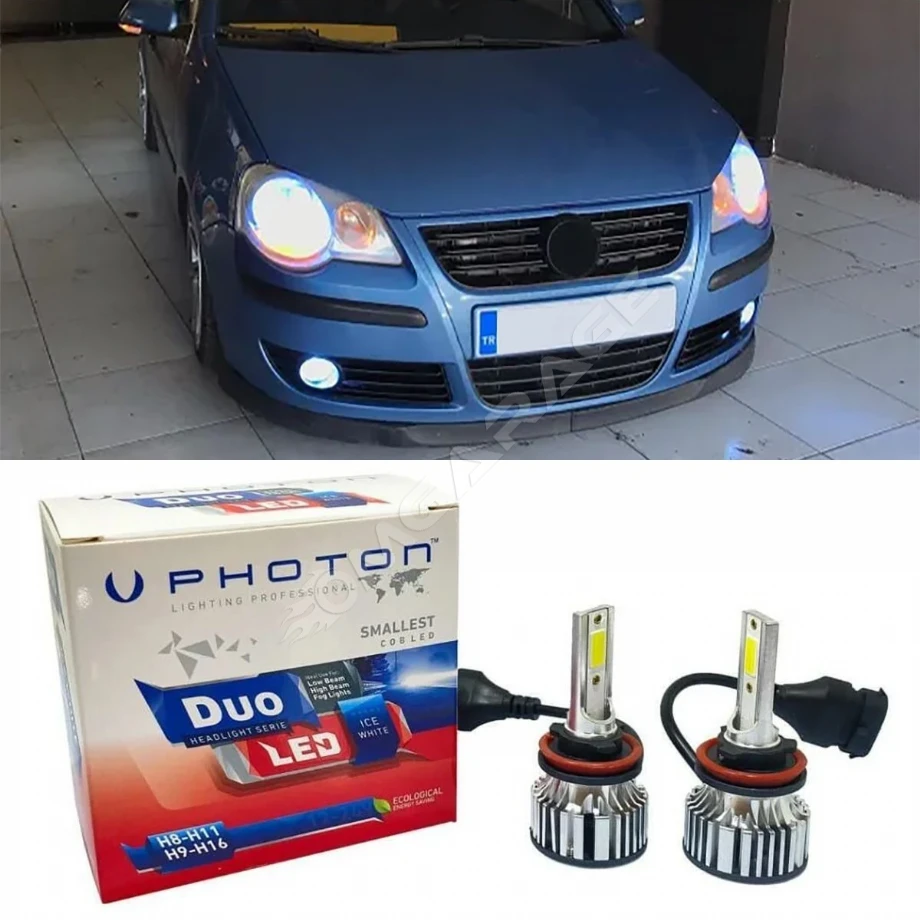 Vw Polo Mk4 Led Xenon Kısa Far Ampulü H7 Duo Yeni Seri Beyaz 2000-2010