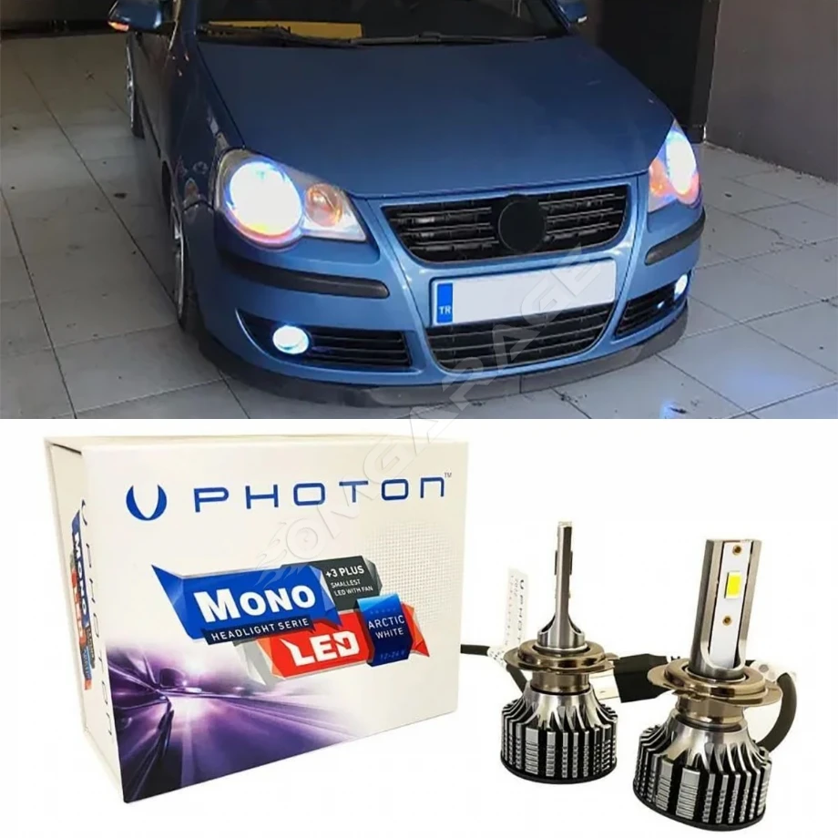 Vw Polo Mk4 Led Xenon Uzun Far Ampulü H1 Mono Yeni Seri Beyaz 2000-2010