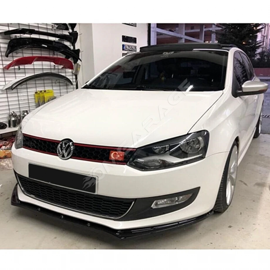 Vw Polo Mk5 Basic Ön Lip Piona Black 2009 - 2017 Ön Tampon Eki