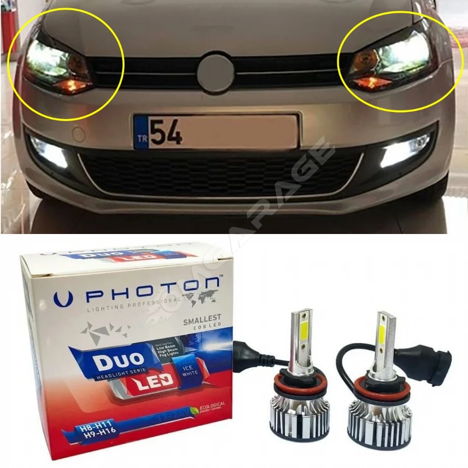 Vw Polo Mk5 Led Xenon Kısa Far Ampulü H7 Duo Yeni Seri Beyaz 2009-2017 Uyumlu