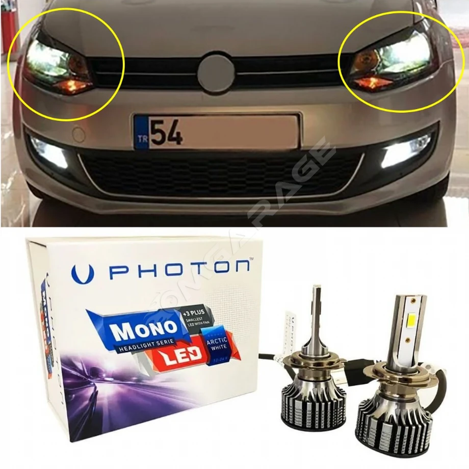 Vw Polo Mk5 Led Xenon Uzun Far Ampulü H7 Mono Yeni Seri Beyaz 2009-2017