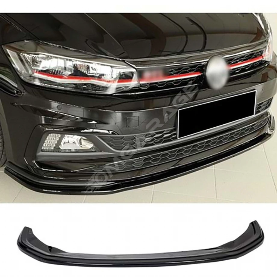 Vw Polo Mk6 R Line Tampon Max Design Ön Lip Piona Black 2017 2018 2019 2020