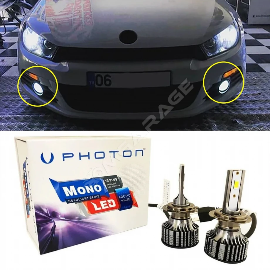 Vw Scirocco Mk3 Led Xenon Sis Farı Ampulü HB4 9006 Mono Yeni Seri Beyaz