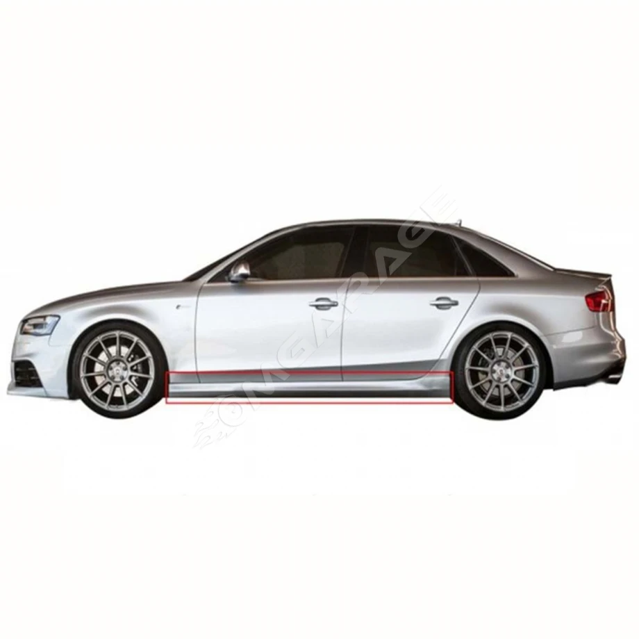 Audi A4 B8 Rs4  Marşpiyel Seti Mat Siyah Plastik 2008 2009 2010 2011 2012 2013 2014 2015