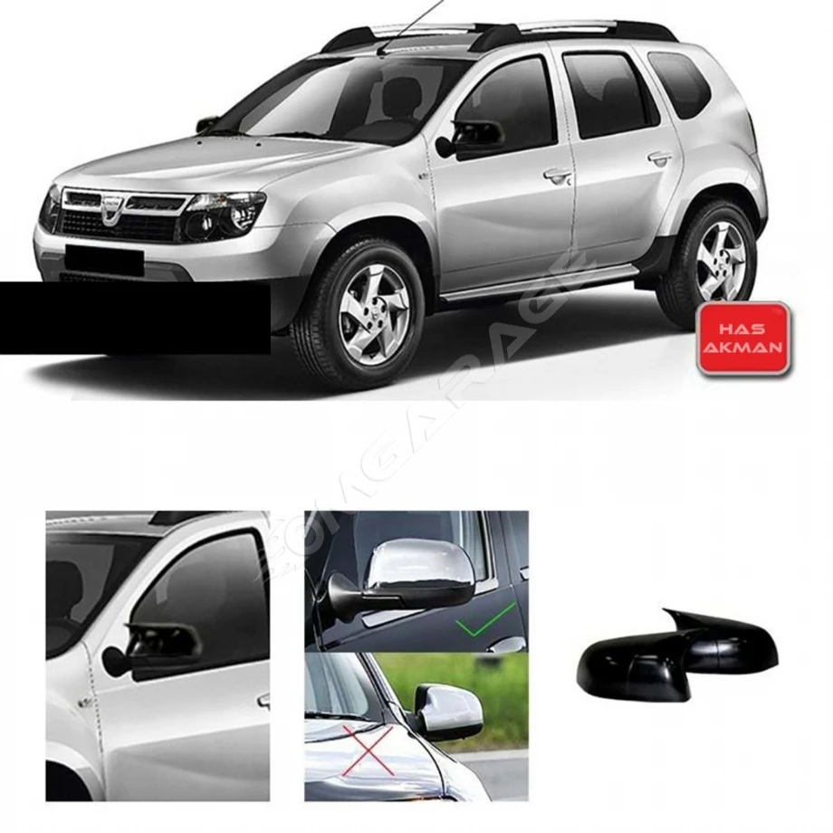Dacia Duster 1 Batman Yarasa Ayna Kapağı Piano Black 2010 2011 2012 2013 2014 2015 2016 2017