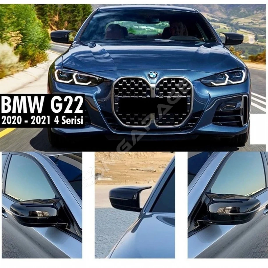 Bmw 4 Serisi G22 Batman Yarasa Ayna Kapağı Piano Black 2020 Ve Üzeri