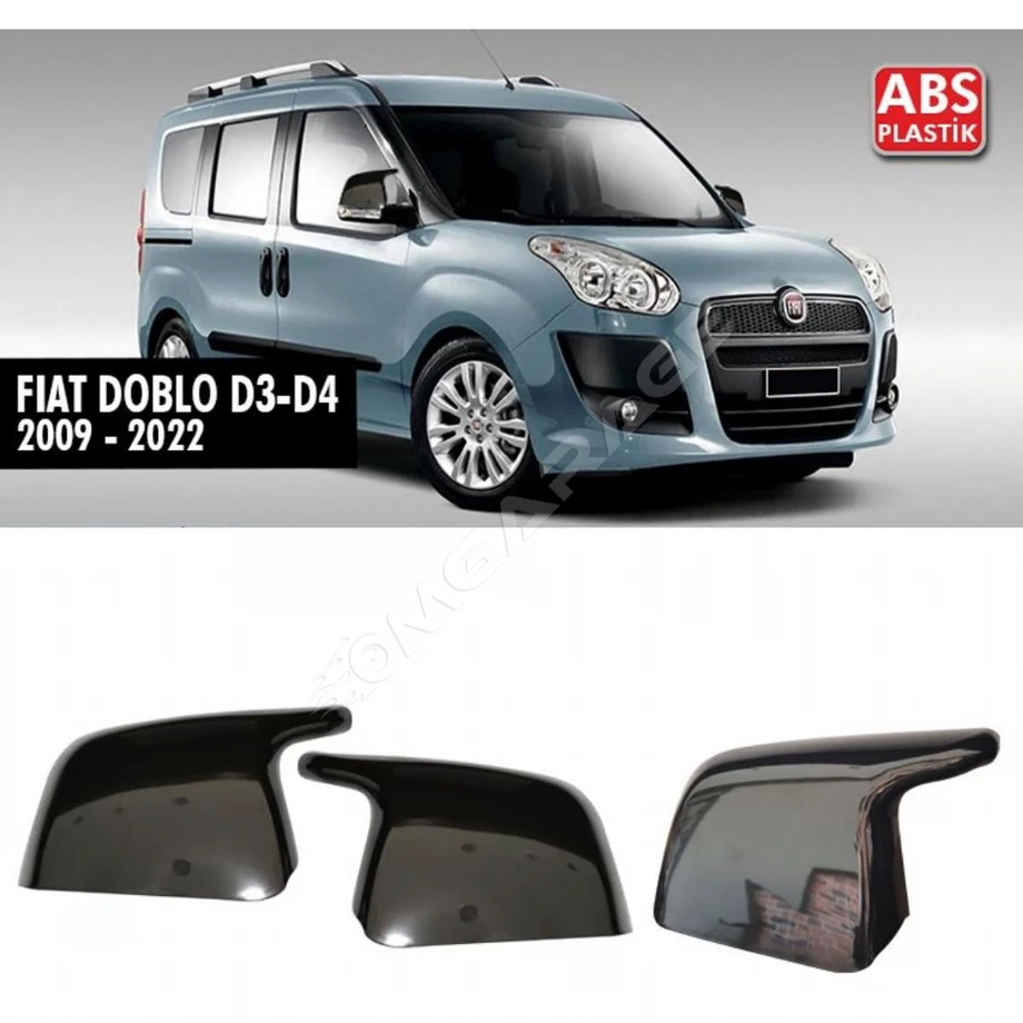 Fiat Doblo Batman Yarasa Ayna Kapağı Piona Black 2009 - 2022 Arası Kasalara 2 Adet
