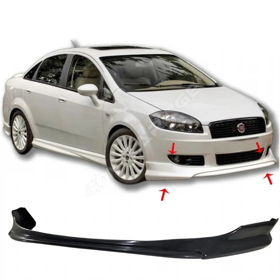 Fiat Linea Makyajsız Ön Ek 2007 2008 2009 2010 2011 2012  Mat Siyah Plastik Ön Karlık
