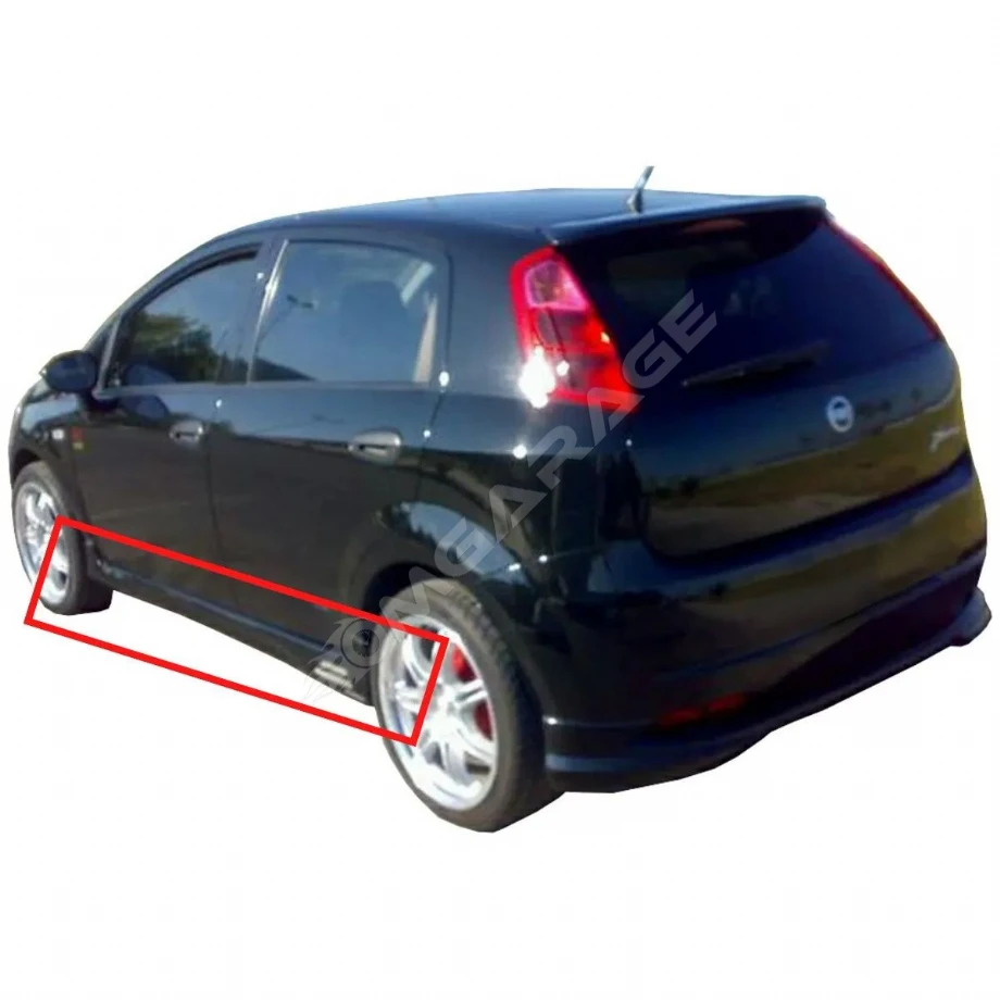 Fiat Punto Kulaklı Yan Marşpiyel Seti Plastik Mat Siyah