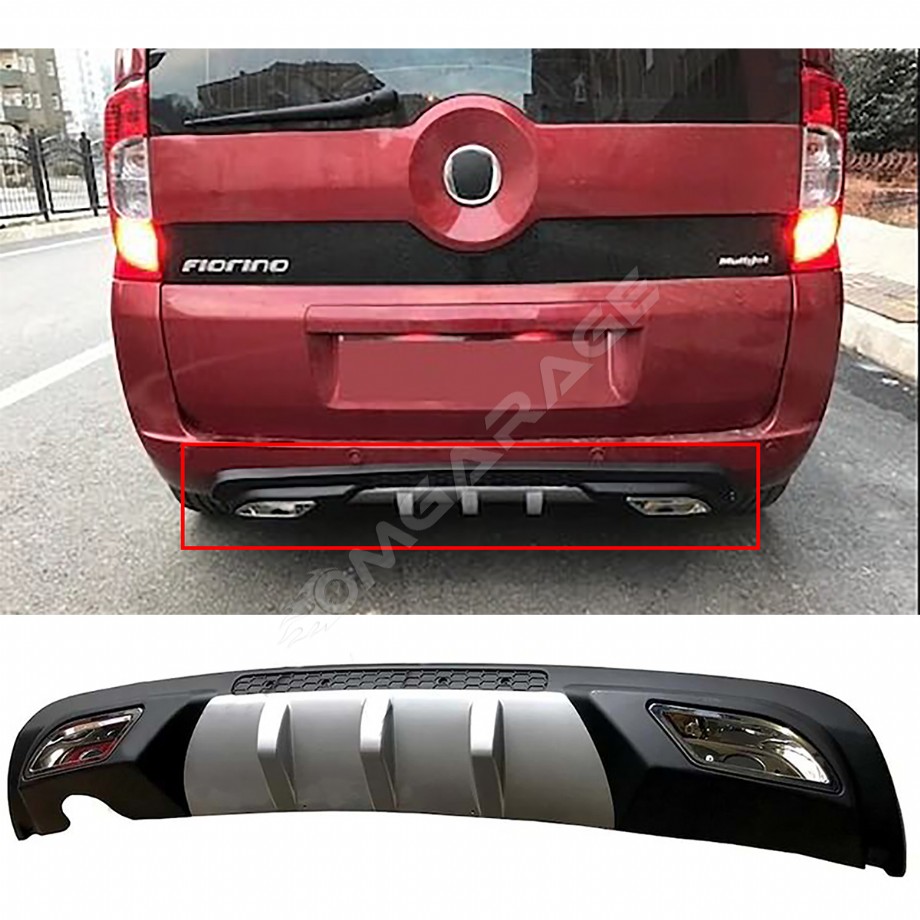 Fiat Fiorino Difüzör Difizör Gri + Kare Egzoz Görünüm C Tip