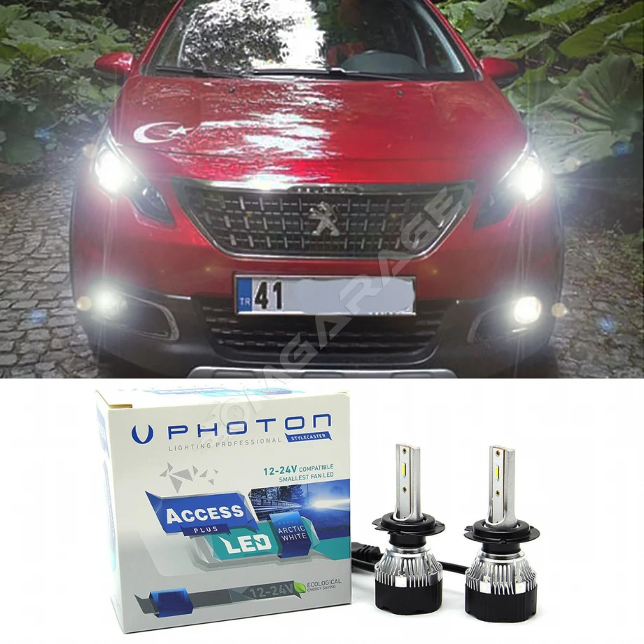 Peugeot 2008 Led Xenon Kısa Far Ampulü H7 Access Yeni Seri Beyaz 2013-2019