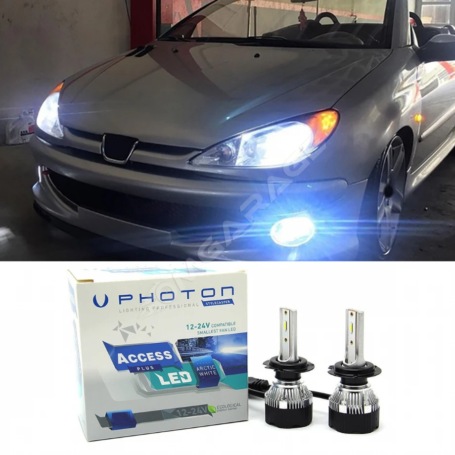 Peugeot 206 Led Xenon Kısa Far Ampulü H7 Access Yeni Seri Beyaz 2003+