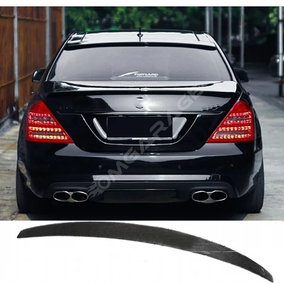 Mercedes S W221 Bagaj Üstü İthal Spoiler Parlak Siyah Plastik Spoyler
