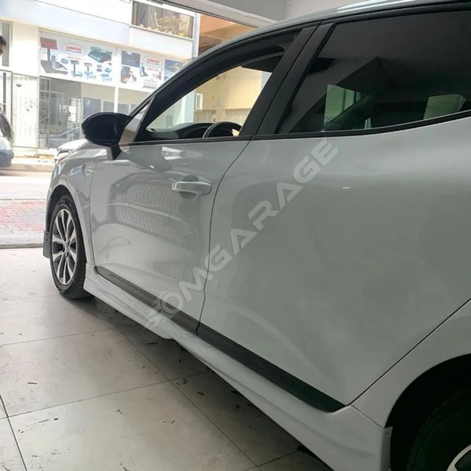 Renault Clio 5 Custom Yan Marşpiyel Seti Mat Siyah Plastik 2 Adet