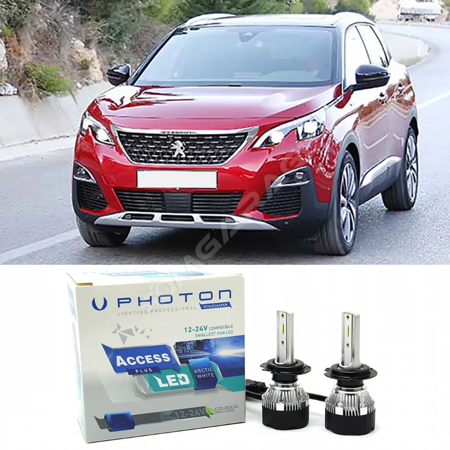 Peugeot 3008 Led Xenon Uzun Far Ampulü HB3 9005 Access Yeni Seri Beyaz 2016+