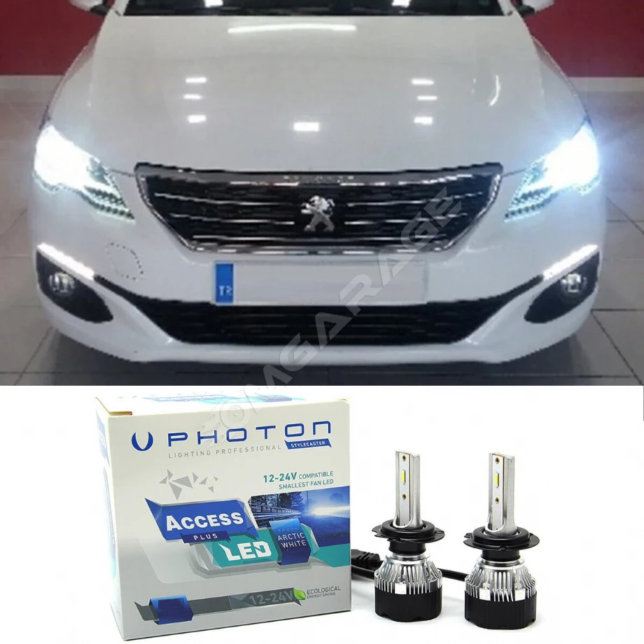 Peugeot 301 Led Xenon Kısa Far Ampulü H7 Access Yeni Seri Beyaz 2017+