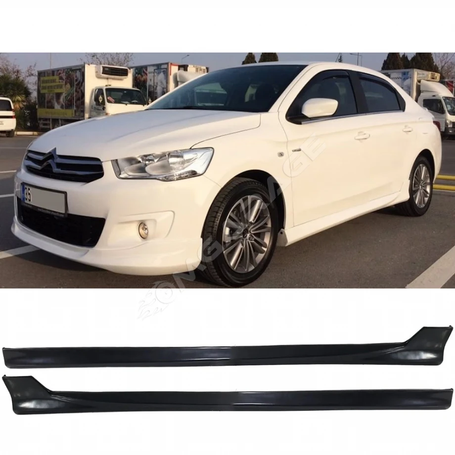 Peugeot 301 Yan Marşpiyel Seti Mat Siyah Plastik 2 Adet 2012 ve üzeri