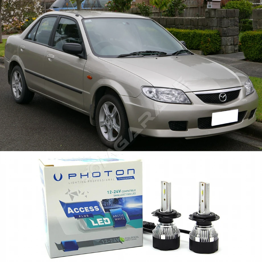 Mazda 323 Led Xenon Uzun + Kısa Far Ampulü H4 Access Yeni Seri Beyaz