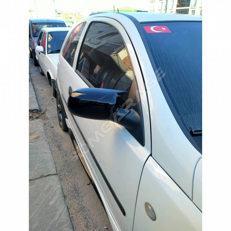 Opel Corsa C Batman Yarasa Ayna Kapağı Piano Black 2000 2001 2002 2003 2004 2005 2006