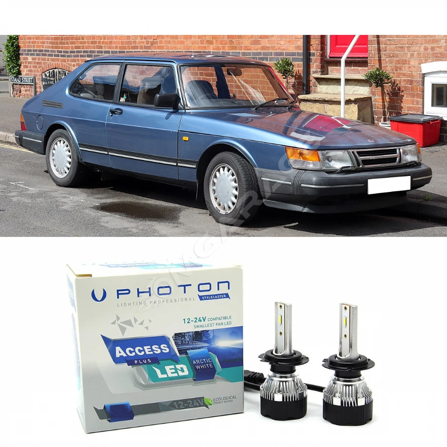 Saab 900 Led Xenon Uzun + Kısa Far Ampulü H4 Access Yeni Seri Beyaz