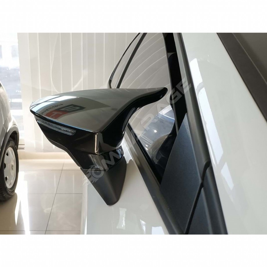 Seat Leon Mk3 Batman Yarasa Ayna Kapağı Piano Black 2012 2013 2014 2015 2016 2017 2018 2019 2020