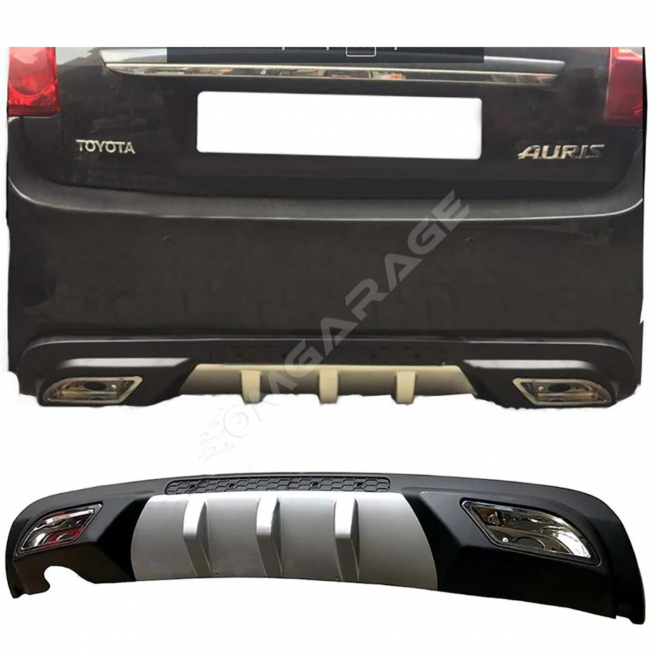 Toyota Auris Difüzör Difizör Gri + Kare Egzoz Görünüm C Tip
