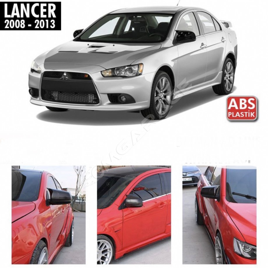 Mitsubishi Lancer Batman Yarasa Ayna Kapağı Piano Black 2008 2009 2010 2011 2012 2013