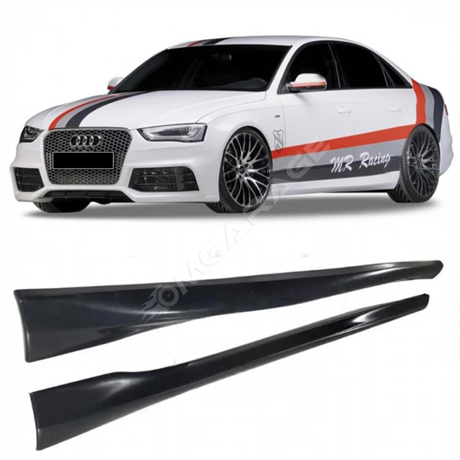 Audi A4 B8 Rs4 Yan Marşpiyel Seti Mat Siyah Plastik 2 Adet 2008 2009 2010 2011 2012 2013 2014 2015