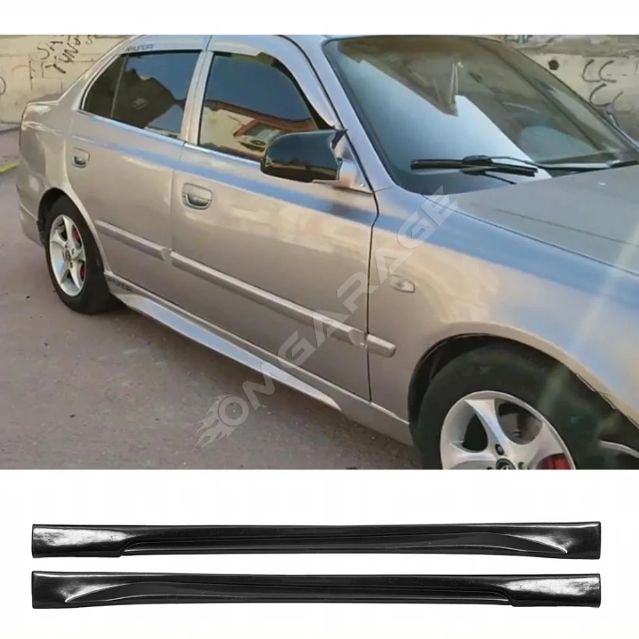 Hyundai Accent Admire Yan Marşpiyel Seti Mat Siyah Plastik 2 Adet 2000 2001 2002 2003 2004 2005 2006