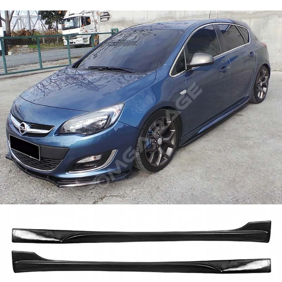 Opel Astra J Sedan Opc Yan Marşpiyel Seti Mat Siyah Plastik 2 Adet 2009-2015
