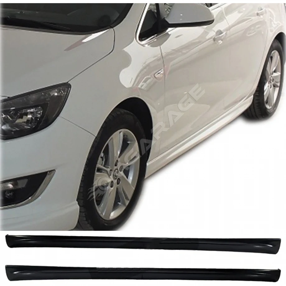 Opel Astra J Sedan R Yan Marşpiyel Seti Mat Siyah Plastik 2 Adet 2009-2015
