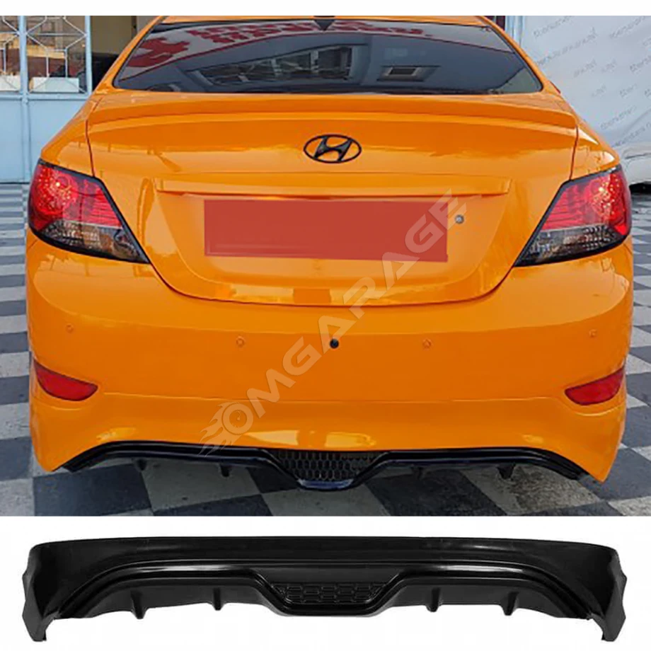 Hyundai Accent Blue Arka Ek Plastik Siyah Difüzör 2010-2018 Arka-bodykit-ek-karlık