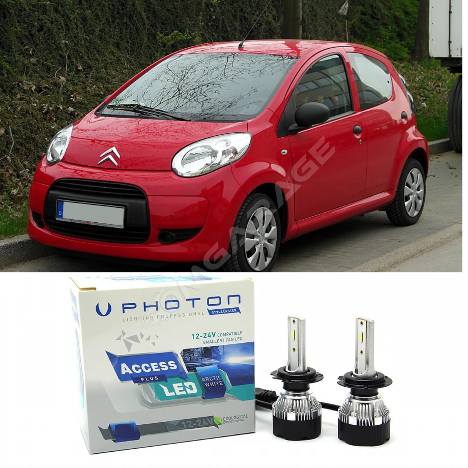 Citroen C1 Led Xenon Uzun + Kısa Far Ampulü H4 Access Yeni Seri Beyaz