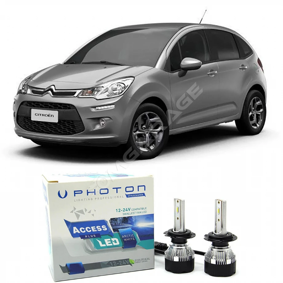 Citroen C3 Led Xenon Uzun Far Ampulü H1 Access Yeni Seri Beyaz 2002-2016