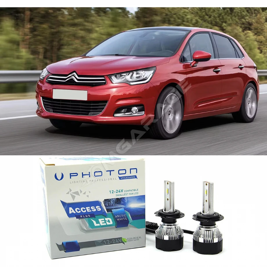 Citroen C4 Led Xenon Kısa Far Ampulü H7 Access Yeni Seri Beyaz 2012-2017