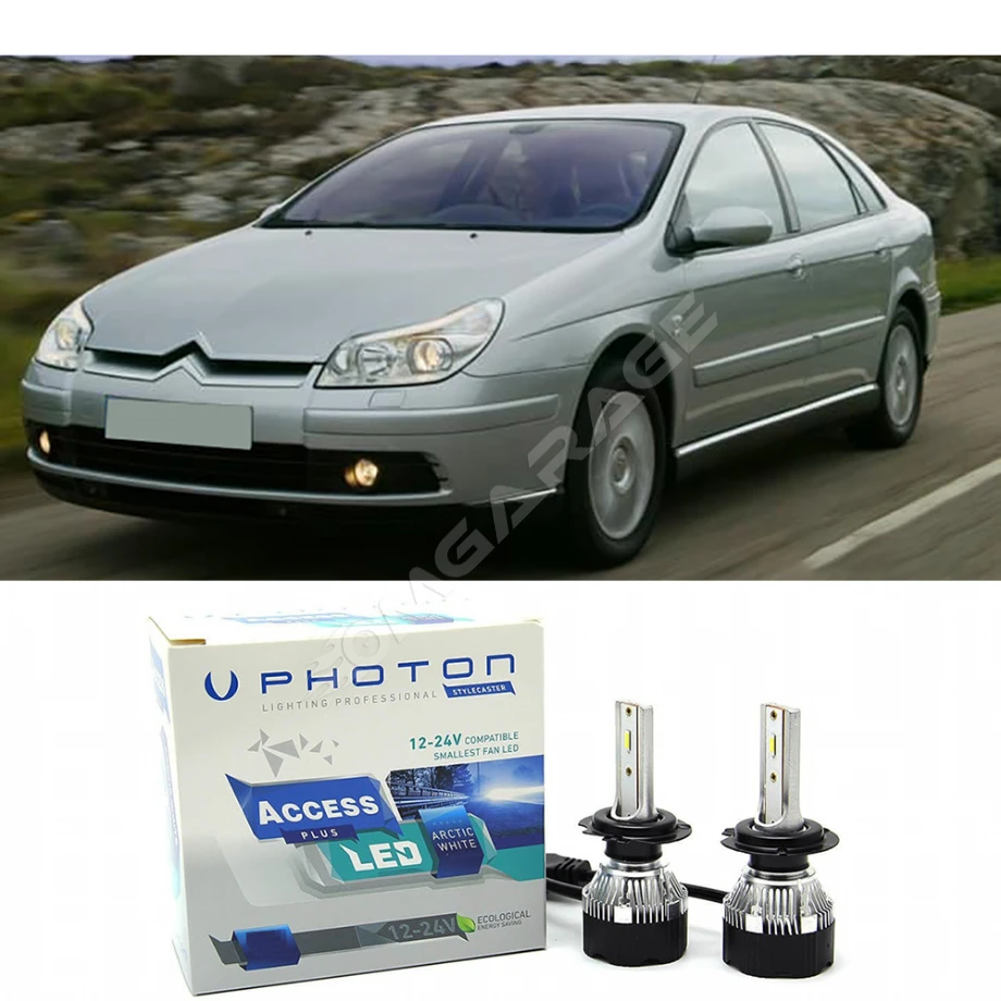 Citroen C5 Uzun + Kısa Far Ampulü H4 Access Yeni Seri Beyaz 2000-2008