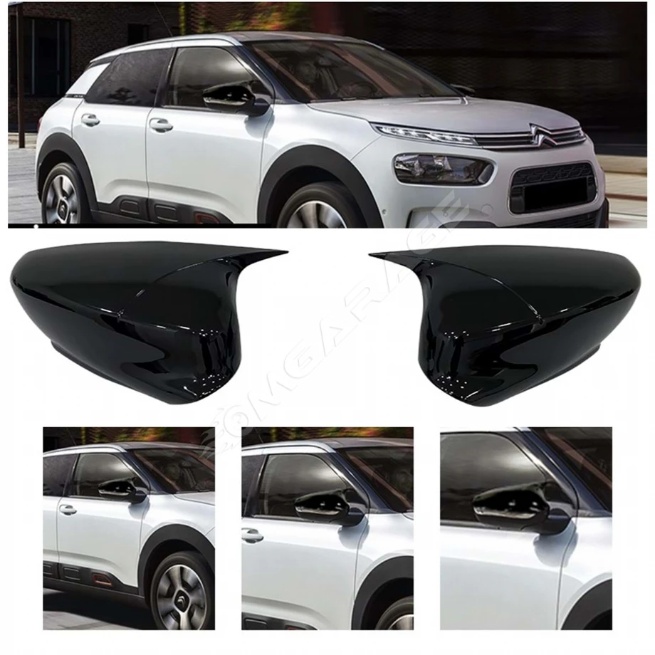Citroen Cactus Batman Yarasa Ayna Kapağı Parlak Siyah ABS 2017 2018 2019 2020 2021