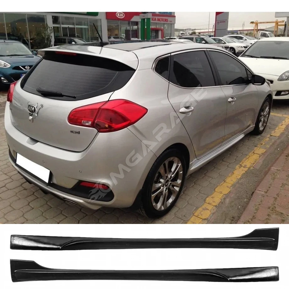 Kia Ceed Yan Marşpiyel Seti Mat Siyah Plastik 2 Adet 2012 2013 2014 2015